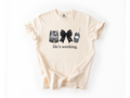 "He's Working" Police Support Tee