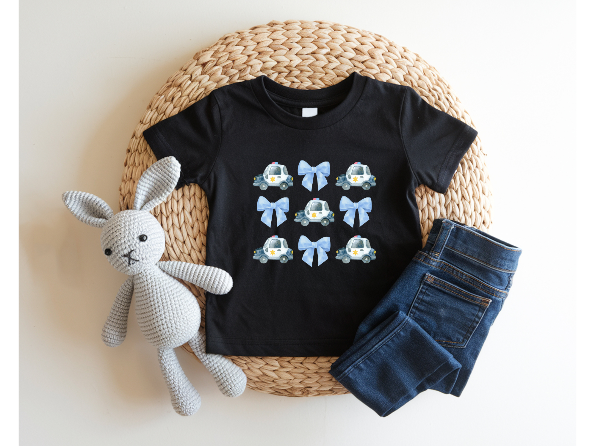 Little Police Bow Toddler Tee
