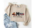 "He's Working" Firefighter Support Crewneck