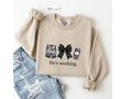 "He's Working" Police Support Crewneck