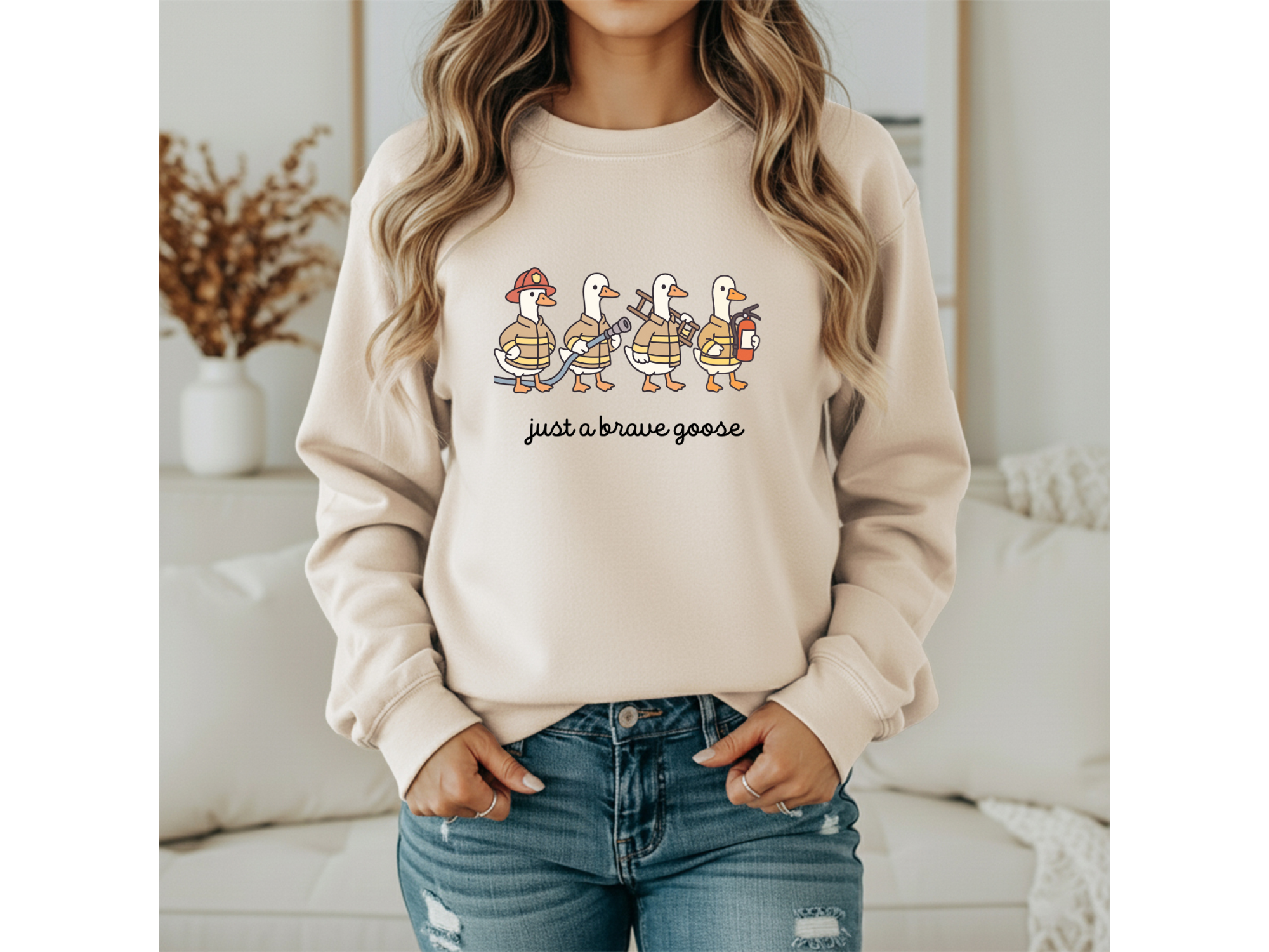 Just a Brave Goose Crewneck