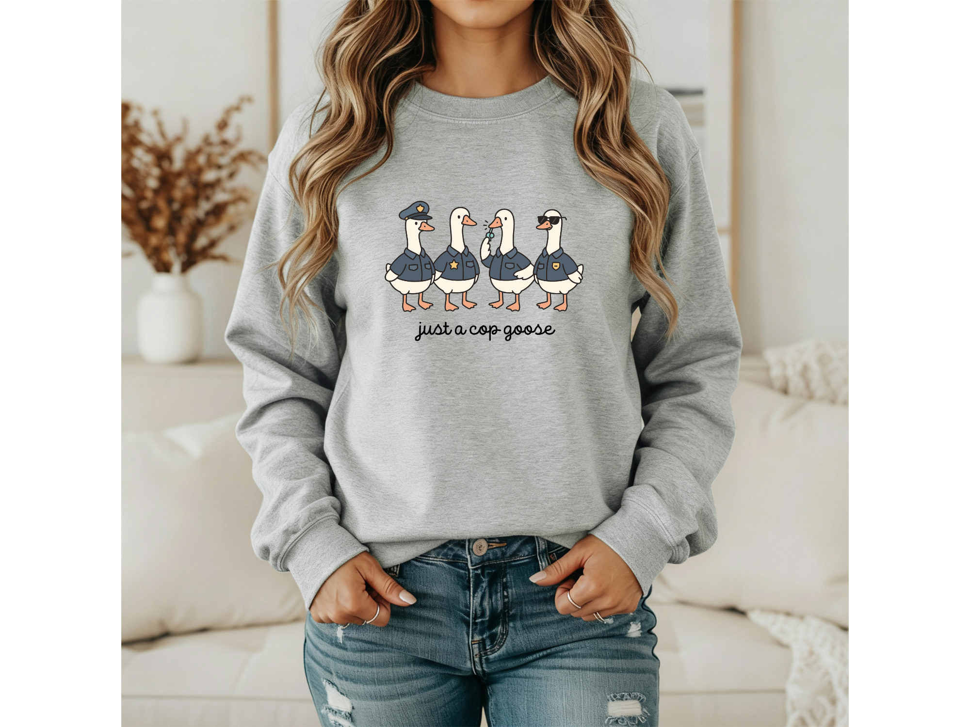 Just a Cop Goose Crewneck