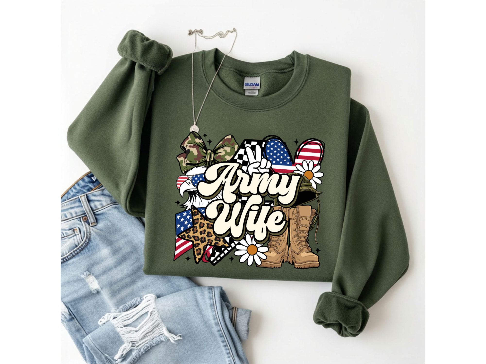 Army Wife Crewneck