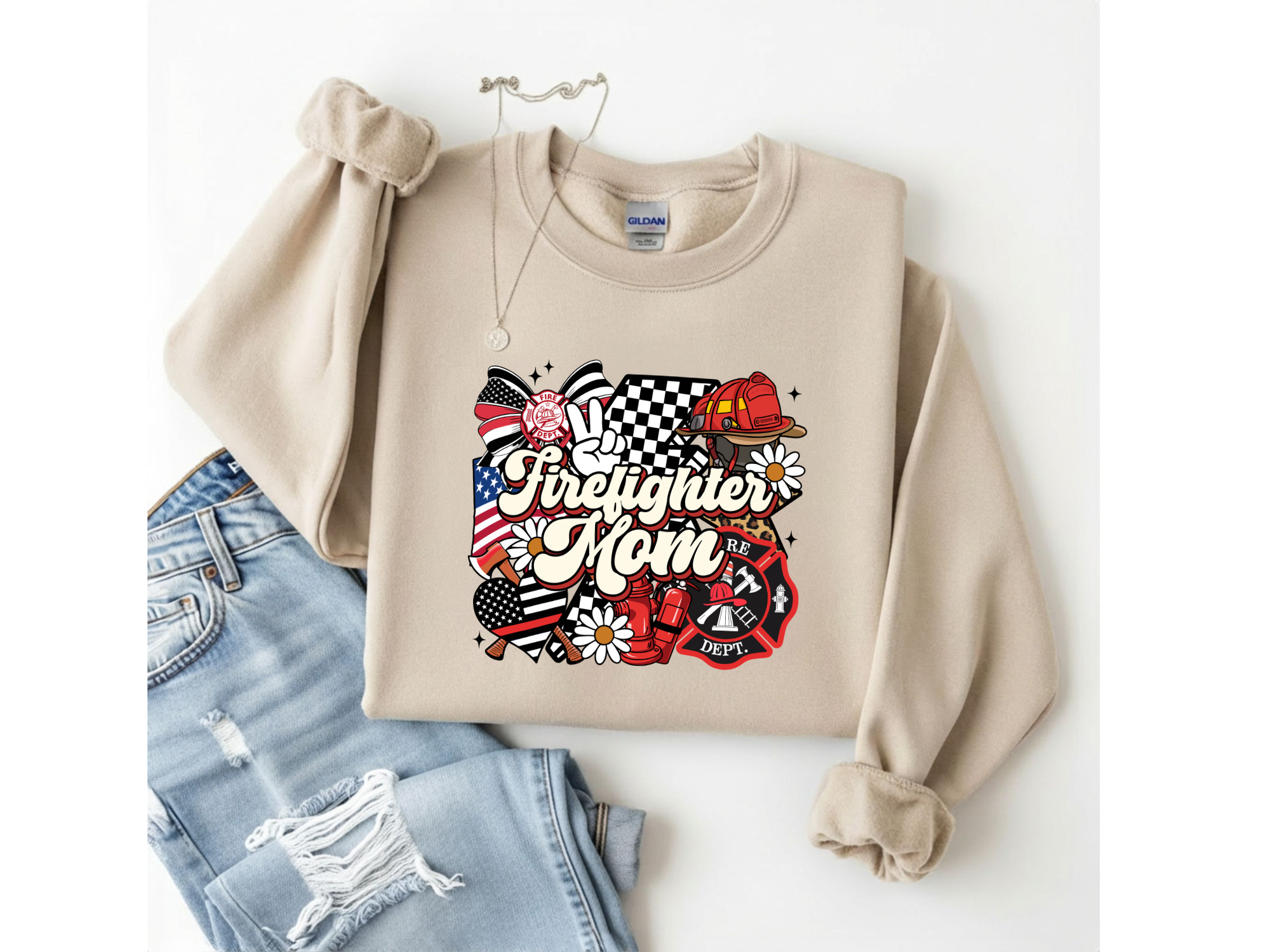 Firefighter Mom Crewneck