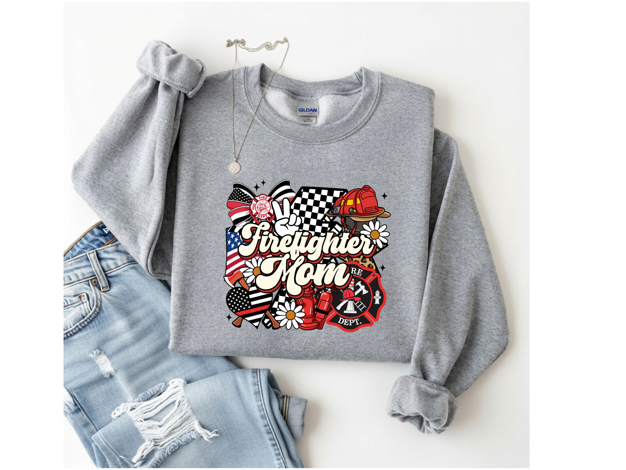 Firefighter Mom Crewneck